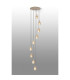 Hudson 86cm Round Pendant 9 Light Adjustable E27 Light Gold/Amber Narrow Line Glass Item Weight: 21kg-3