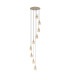 Hudson 86cm Round Pendant 9 Light Adjustable E27 Light Gold/Amber Narrow Line Glass Item Weight: 21kg-4