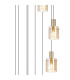 Hudson 86cm Round Pendant 9 Light Adjustable E27 Light Gold/Amber Narrow Line Glass Item Weight: 21kg-6