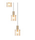 Hudson 86cm Round Pendant 9 Light Adjustable E27 Light Gold/Amber Narrow Line Glass Item Weight: 21kg-8