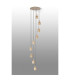 Hudson 86cm Round Pendant 9 Light Adjustable E27 Light Gold/Amber Narrow Line Glass Item Weight: 21kg-9