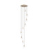 Hudson 86cm Round Pendant 9 Light Adjustable E27 Light Gold/Clear Narrow Line Glass Item Weight: 21kg-1