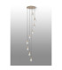 Hudson 86cm Round Pendant 9 Light Adjustable E27 Light Gold/Clear Narrow Line Glass Item Weight: 21kg-3