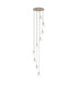 Hudson 86cm Round Pendant 9 Light Adjustable E27 Light Gold/Clear Narrow Line Glass Item Weight: 21kg-4