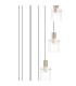 Hudson 86cm Round Pendant 9 Light Adjustable E27 Light Gold/Clear Narrow Line Glass Item Weight: 21kg-6
