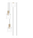 Hudson 86cm Round Pendant 9 Light Adjustable E27 Light Gold/Clear Narrow Line Glass Item Weight: 21kg-7