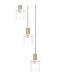Hudson 86cm Round Pendant 9 Light Adjustable E27 Light Gold/Clear Narrow Line Glass Item Weight: 21kg-8
