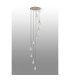 Hudson 86cm Round Pendant 9 Light Adjustable E27 Light Gold/Clear Narrow Line Glass Item Weight: 21kg-9