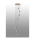 Hudson 86cm Round Pendant 9 Light Adjustable E27 Light Gold/Smoke Narrow Line Glass Item Weight: 21kg-3