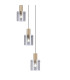 Hudson 86cm Round Pendant 9 Light Adjustable E27 Light Gold/Smoke Narrow Line Glass Item Weight: 21kg-8