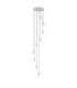 Hudson 86cm Round Pendant 9 Light Adjustable E27 Beige Stone/Clear Wide Line Glass Item Weight: 21kg-1