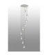 Hudson 86cm Round Pendant 9 Light Adjustable E27 Beige Stone/Clear Wide Line Glass Item Weight: 21kg-3