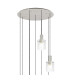 Hudson 86cm Round Pendant 9 Light Adjustable E27 Beige Stone/Clear Wide Line Glass Item Weight: 21kg-5