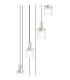 Hudson 86cm Round Pendant 9 Light Adjustable E27 Beige Stone/Clear Wide Line Glass Item Weight: 21kg-6