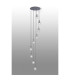 Hudson 86cm Round Pendant 9 Light Adjustable E27 Dark Grey/Clear Wide Line Glass Item Weight: 21kg-3