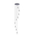 Hudson 86cm Round Pendant 9 Light Adjustable E27 Dark Grey/Clear Wide Line Glass Item Weight: 21kg-4