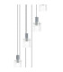 Hudson 86cm Round Pendant 9 Light Adjustable E27 Dark Grey/Clear Wide Line Glass Item Weight: 21kg-6