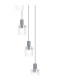 Hudson 86cm Round Pendant 9 Light Adjustable E27 Dark Grey/Clear Wide Line Glass Item Weight: 21kg-7