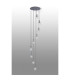 Hudson 86cm Round Pendant 9 Light Adjustable E27 Dark Grey/Clear Wide Line Glass Item Weight: 21kg-8