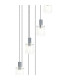 Hudson 86cm Round Pendant 9 Light Adjustable E27 Dark Grey/Frosted/Clear Wide Line Glass Item Weight: 21kg-6