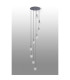 Hudson 86cm Round Pendant 9 Light Adjustable E27 Dark Grey/Frosted/Clear Wide Line Glass Item Weight: 21kg-8
