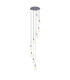 Hudson 86cm Round Pendant 9 Light Adjustable E27 Dark Grey/Gloss White Wide Line Glass Item Weight: 21kg-1
