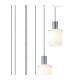 Hudson 86cm Round Pendant 9 Light Adjustable E27 Dark Grey/Gloss White Wide Line Glass Item Weight: 21kg-6