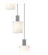 Hudson 86cm Round Pendant 9 Light Adjustable E27 Dark Grey/Gloss White Wide Line Glass Item Weight: 21kg-8