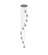 Hudson 86cm Round Pendant 9 Light Adjustable E27 Dark Grey/Smoke Wide Line Glass Item Weight: 21kg-4