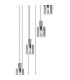 Hudson 86cm Round Pendant 9 Light Adjustable E27 Dark Grey/Smoke Wide Line Glass Item Weight: 21kg-6