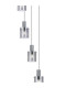 Hudson 86cm Round Pendant 9 Light Adjustable E27 Dark Grey/Smoke Wide Line Glass Item Weight: 21kg-7