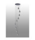 Hudson 86cm Round Pendant 9 Light Adjustable E27 Dark Grey/Smoke Wide Line Glass Item Weight: 21kg-8