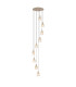 Hudson 86cm Round Pendant 9 Light Adjustable E27 Light Gold/Amber Wide Line Glass Item Weight: 21kg-1