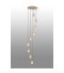 Hudson 86cm Round Pendant 9 Light Adjustable E27 Light Gold/Amber Wide Line Glass Item Weight: 21kg-3