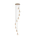 Hudson 86cm Round Pendant 9 Light Adjustable E27 Light Gold/Amber Wide Line Glass Item Weight: 21kg-4