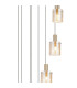 Hudson 86cm Round Pendant 9 Light Adjustable E27 Light Gold/Amber Wide Line Glass Item Weight: 21kg-6