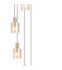 Hudson 86cm Round Pendant 9 Light Adjustable E27 Light Gold/Amber Wide Line Glass Item Weight: 21kg-7