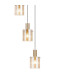 Hudson 86cm Round Pendant 9 Light Adjustable E27 Light Gold/Amber Wide Line Glass Item Weight: 21kg-8