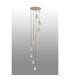 Hudson 86cm Round Pendant 9 Light Adjustable E27 Light Gold/Amber Wide Line Glass Item Weight: 21kg-9