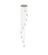 Hudson 86cm Round Pendant 9 Light Adjustable E27 Light Gold/Clear Wide Line Glass Item Weight: 21kg-1