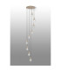 Hudson 86cm Round Pendant 9 Light Adjustable E27 Light Gold/Clear Wide Line Glass Item Weight: 21kg-3