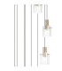 Hudson 86cm Round Pendant 9 Light Adjustable E27 Light Gold/Clear Wide Line Glass Item Weight: 21kg-6