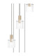 Hudson 86cm Round Pendant 9 Light Adjustable E27 Light Gold/Clear Wide Line Glass Item Weight: 21kg-7