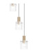 Hudson 86cm Round Pendant 9 Light Adjustable E27 Light Gold/Clear Wide Line Glass Item Weight: 21kg-8