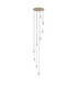 Hudson 86cm Round Pendant 9 Light Adjustable E27 Light Gold/Frosted/Clear Wide Line Glass Item Weight: 21kg-1