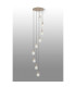 Hudson 86cm Round Pendant 9 Light Adjustable E27 Light Gold/Frosted/Clear Wide Line Glass Item Weight: 21kg-3
