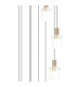 Hudson 86cm Round Pendant 9 Light Adjustable E27 Light Gold/Frosted/Clear Wide Line Glass Item Weight: 21kg-6