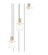 Hudson 86cm Round Pendant 9 Light Adjustable E27 Light Gold/Frosted/Clear Wide Line Glass Item Weight: 21kg-7