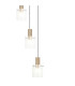 Hudson 86cm Round Pendant 9 Light Adjustable E27 Light Gold/Frosted/Clear Wide Line Glass Item Weight: 21kg-8