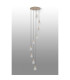 Hudson 86cm Round Pendant 9 Light Adjustable E27 Light Gold/Frosted/Clear Wide Line Glass Item Weight: 21kg-9